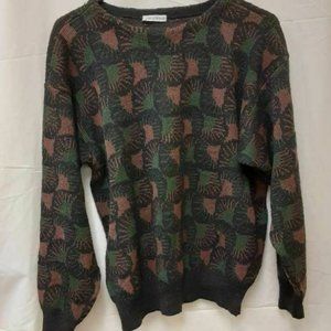 Giorgio Armani Mens Pullover Sweater Green Pink L